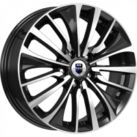 Литые колесные диски КиК (K&K) Flanker 6.5x17 4x100 ET43 D60.1 Чёрный глянцевый с полированной лицевой частью (76237)  фото, kupilegko.ru
