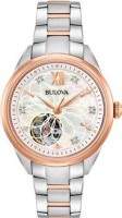 Японские наручные женские часы Bulova 98P170. Коллекция Automatic Ladies  фото, kupilegko.ru