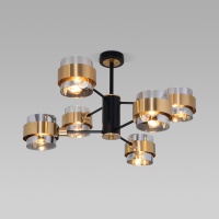 Потолочная люстра Eurosvet Arcada 70127/6 черный/дымчатый  фото, kupilegko.ru