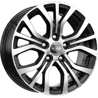 Литые колесные диски КиК (K&K) КС736 (ZV Grand Vitara) 6.5x16 5x114.3 ET45 D60.1 Чёрный глянцевый с полированной лицевой частью (67994)  фото, kupilegko.ru
