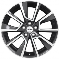 Литые колесные диски Carwel Чаны 1802 (Kodiaq/Tiguan/Audi Q3) 7x18 5x112 ET43 D57.1 Чёрный глянцевый с полированной лицевой частью (097855)  фото, kupilegko.ru