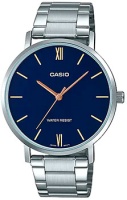 Японские наручные мужские часы Casio MTP-VT01D-2B. Коллекция Analog  фото, kupilegko.ru