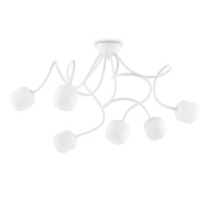 Потолочная люстра Ideal Lux Octopus PL6 Bianco 174921  фото, kupilegko.ru