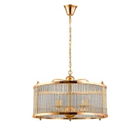 Подвесная люстра Crystal Lux Tadeo SP6 D600 Gold/Transparente  фото, kupilegko.ru