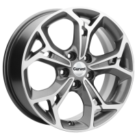 Литые колесные диски Carwel Синтур 1702 (Camry) 7x17 5x114.3 ET45 D60.1 Серый с полированной лицевой частью (32698)  фото, kupilegko.ru