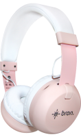 Bluetooth-гарнитура Bron HDW10, розовая  фото, kupilegko.ru