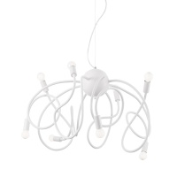 Подвесная люстра Ideal Lux Multiflex SP8 Bianco 141893  фото, kupilegko.ru