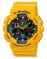 Японские наручные мужские часы Casio GA-100A-9A. Коллекция G-Shock  фото, kupilegko.ru