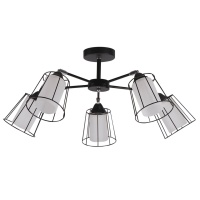 Потолочная люстра IMEX MD.24380-5-S BK+CH  фото, kupilegko.ru