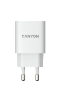 Зарядное устройство сетевое Canyon CNE-CHA20W04 USB-A/C, белый  фото, kupilegko.ru