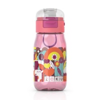 Бутылочка детская с крышкой 475 мл Zoku розовый  фото, kupilegko.ru