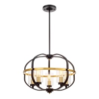 Подвесная люстра Lumina Deco Monterey LDP 1141-5 BK+MD  фото, kupilegko.ru
