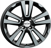 Литые колесные диски Carwel Берг 239 (Vesta SW Cross) 6.5x17 4x100 ET43 D60.1 Чёрный глянцевый с полированной лицевой частью (029162)  фото, kupilegko.ru