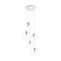 Подвесная люстра Ideal Lux Ice SP5 Bianco 237671  фото, kupilegko.ru