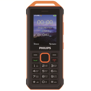 Мобильный телефон кнопочный Philips Xenium E2317 Желто-черный  фото, kupilegko.ru