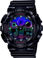 Японские наручные мужские часы Casio GA-100RGB-1A. Коллекция G-Shock  фото, kupilegko.ru