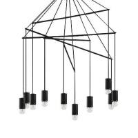 Подвесная люстра Ideal Lux Pop SP10 Nero 158860  фото, kupilegko.ru