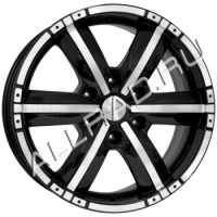 Литые колесные диски КиК (K&K) Окинава 7.5x17 6x139.7 ET30 D106.1 Чёрный глянцевый с полированной лицевой частью (r25983)  фото, kupilegko.ru