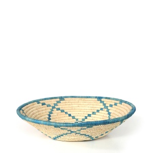 Rwenzori Blossom Blue/Ivory Блюдо декоративное African Modern  фото, kupilegko.ru