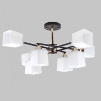 Потолочная люстра IMEX MD.4080-8-S-BK+FGD  фото, kupilegko.ru