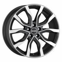 Литые колесные диски MAK HIGHLANDS Gun Met 8.5x20 5x120 ET53 D72.6 Серый матовый с полированной лицевой частью (F8520HIQM53IRR)  фото, kupilegko.ru