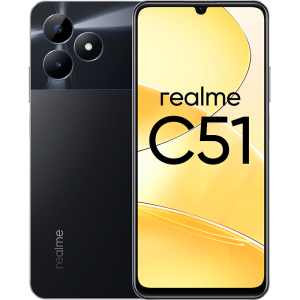 Смартфон, мобильный телефон realme C51 4/64GB Черный RU  фото, kupilegko.ru