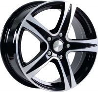 Литые колесные диски SKAD (СКАД) Сакура(SAKURA) 6.5x16 5x108 ET45 D67.1 Черный глянцевый с полированной лицевой частью (арт.1481405)  фото, kupilegko.ru