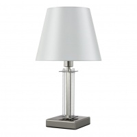 Настольная лампа Crystal Lux Nicolas LG1 Nickel/White  фото, kupilegko.ru