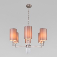 Подвесная люстра Eurosvet Soffio 60134/6 никель  фото, kupilegko.ru