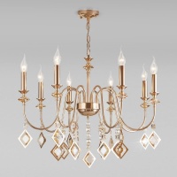 Подвесная люстра Eurosvet Telao 10120/8 золото/тонированный хрусталь Strotskis Smart  фото, kupilegko.ru