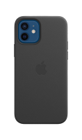 Чехол-крышка Apple MHKG3ZE/A MagSafe для iPhone 12 / 12 Pro, кожа, черный  фото, kupilegko.ru