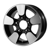 Литые колесные диски SKAD (СКАД) Эвридика-2 6.5x15 5x139.7 ET40 D98.5 Черный глянцевый с полированной лицевой частью (арт.0860005)  фото, kupilegko.ru