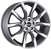 Литые колесные диски MAK HIGHLANDS 7x17 5x108 ET45 D63.4 Чёрный глянцевый с полированной лицевой частью (F7070HIBM45GD3X)  фото, kupilegko.ru