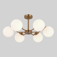 Подвесная люстра Eurosvet Frost 70154/6 латунь  фото, kupilegko.ru