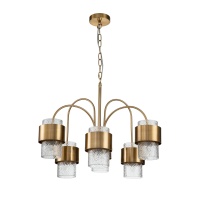 Подвесная люстра Indigo ELEGANZA 12019/A/6P Brass V000322  фото, kupilegko.ru