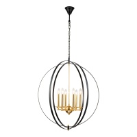 Подвесная люстра iLamp Element 9977-800 Gold&Black  фото, kupilegko.ru