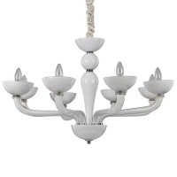 Подвесная люстра Ideal Lux Casanova SP8 Bianco 094045  фото, kupilegko.ru