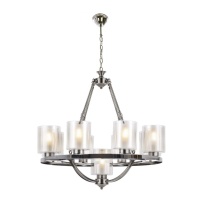 Подвесная люстра Lumina Deco Santini LDP 1220-9 CHR+WT  фото, kupilegko.ru