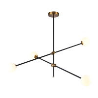 Подвесная люстра Gerhort G31108/4BK+GD WT  фото, kupilegko.ru
