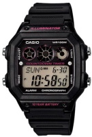 Японские наручные мужские часы Casio AE-1300WH-1A2. Коллекция Digital  фото, kupilegko.ru