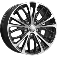 Литые колесные диски КиК (K&K) КС873 (ZV 17_Hyundai i40) 7.5x17 5x114.3 ET46 D67.1 Чёрный глянцевый с полированной лицевой частью (74841)  фото, kupilegko.ru
