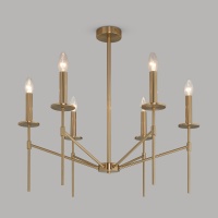 Подвесная люстра Eurosvet Anders 60142/6 латунь  фото, kupilegko.ru
