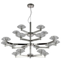 Подвесная люстра Crystal Lux Rebeca SP5+10+5 Nickel  фото, kupilegko.ru