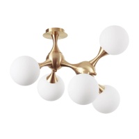 Потолочная люстра Ideal Lux Nodi PL5 Ottone Satinato 241050  фото, kupilegko.ru