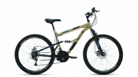 Велосипед ALTAIR MTB FS 26 2.0 disc (26" 18 ск. рост 18") 2020-2021, бежевый/черный, RBKT1F16E017 Altair  фото, kupilegko.ru