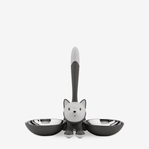 Tigrito Grey Миска для кошек Alessi  фото, kupilegko.ru