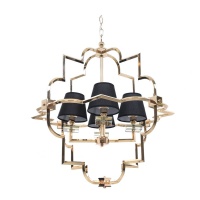 Подвесная люстра Lumina Deco Baltimore LDP 8020-4 GD+BK  фото, kupilegko.ru