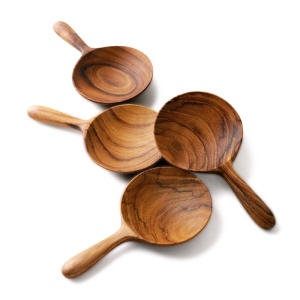 Teak Round Ложки для специй 4 шт. Hankar  фото, kupilegko.ru
