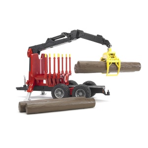 Прицеп для перевозки леса с манипулятором и брёвнами 44832 GU  фото, kupilegko.ru