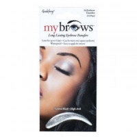 Флеш-тату Брови Godefroy Eyebrow Transfers  (GF0606, 6, Низкая арка, темно-коричневый, 12 шт)  фото, kupilegko.ru